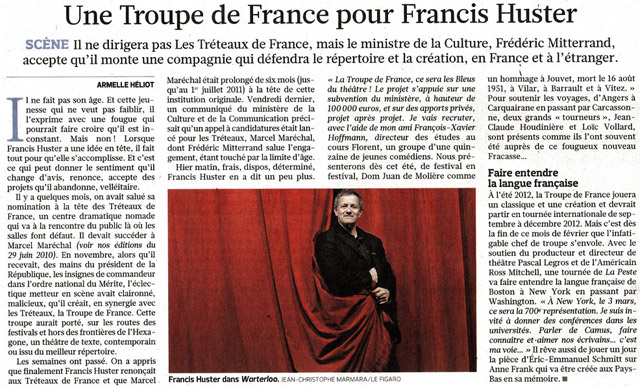 Changement de programme à la tête des Tréteaux de France