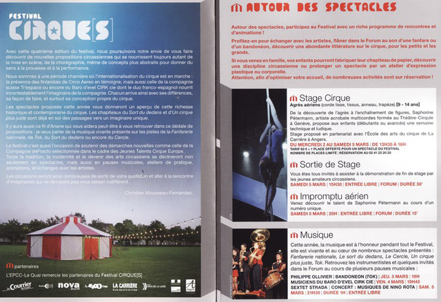 Maine-et-Loire: Festival Cirque(s) à Angers du 02 au 06 mars 2011