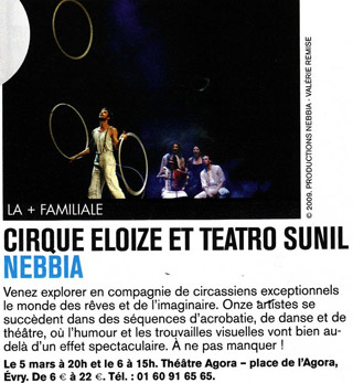 Essonne: le Cirque Eloize à l'Agora d'Evry les 05 et 06 mars 2011