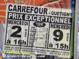 Côte-d'Or: le Cirque Zavatta Fils à Quetigny du 02 au 09 mars 2011