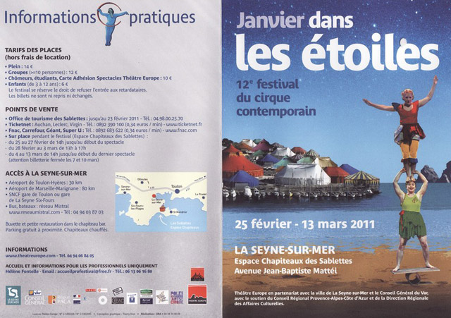 Var: derniers jours du 12° Festival du Cirque Contemporain de La-Seyne-sur-Mer