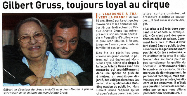 Seine-Maritime: Gilbert Gruss dans l'hebdomadaire 