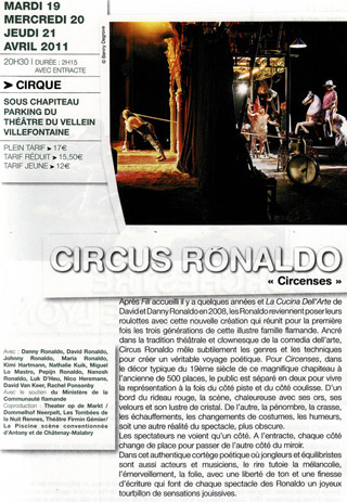 Isère: le Circus Ronaldo à Villefontaine du 19 au 21 avril 2011