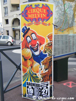 Hauts-de-Seine: le Cirque Melvin à Bagneux du 19 au 27 mars 2011