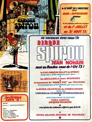 Spirou et le cirque: une longue histoire d'amour
