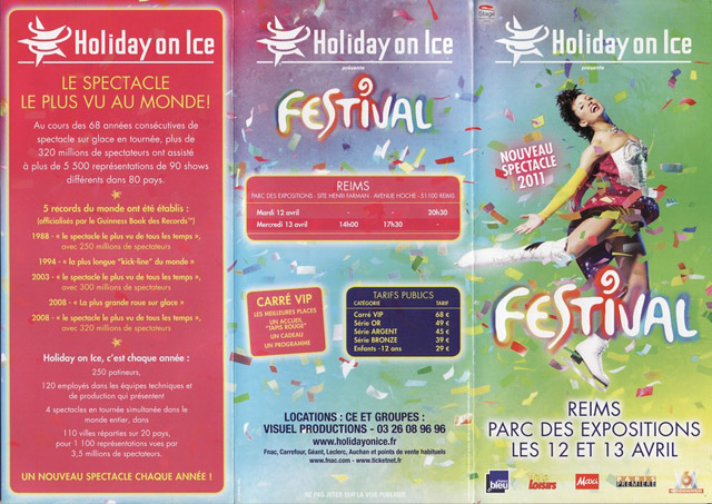 Marne: Holiday On Ice à Reims les 12 et 13 avril 2011