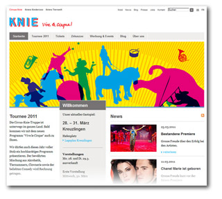 Suisse: le nouveau site internet du Cirque Knie