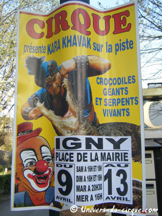 Essonne: le Cirque à l'Ancienne à Igny du 09 au 13 avril 2011