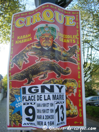 Essonne: le Cirque à l'Ancienne à Igny du 09 au 13 avril 2011