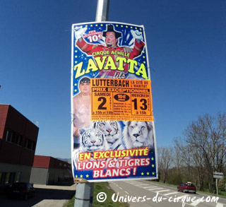 Haut-Rhin: le Cirque Zavatta Fils à Lutterbach du 02 au 13 avril 2011