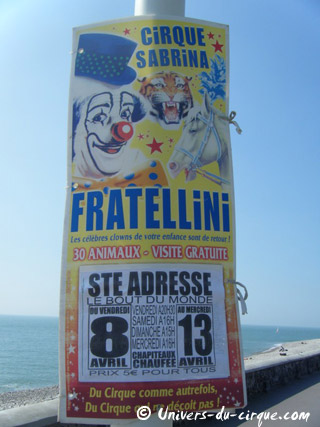 Seine-Maritime: le Cirque Sabrina Fratellini à Sainte Adresse du 08 au 13 avril 2011