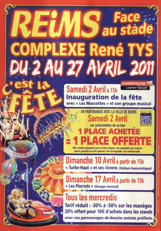 Marne: Foire de Pques à Reims du 02 au 27 avril 2011