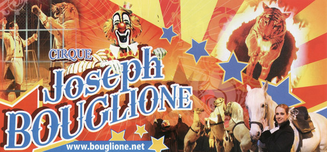 Ile-de-France: le nouveau flyer publicitaire du Cirque Joseph Bouglione