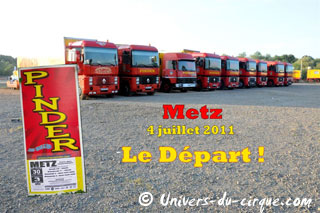 Moselle: le Cirque Pinder a quitté Metz le lundi 04 juillet au petit matin