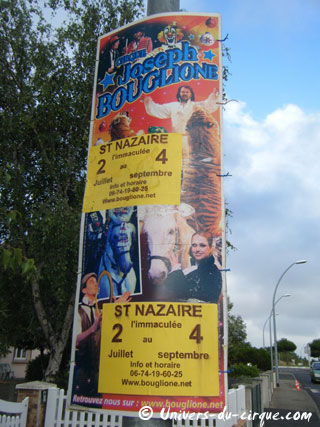 Loire-Atlantique: le Cirque Joseph Bouglione à Saint Nazaire jusqu'au 04 septembre 2011