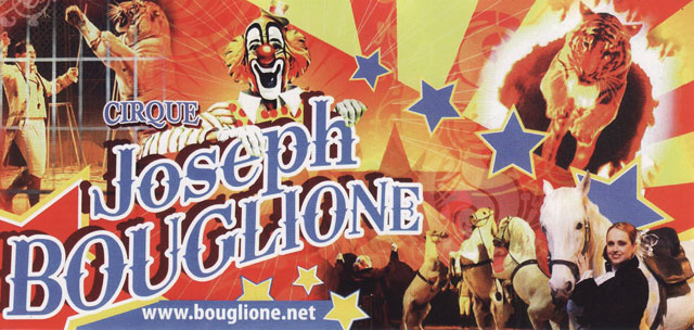 Loire-Atlantique: le flyer publicitaire 2011 du Cirque Joseph Bouglione à Saint Nazaire
