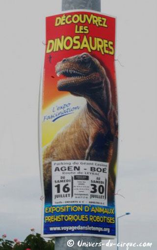 Lot-et-Garonne: les dinosaures s'exposent à Agen jusqu'au 30 juillet 2011