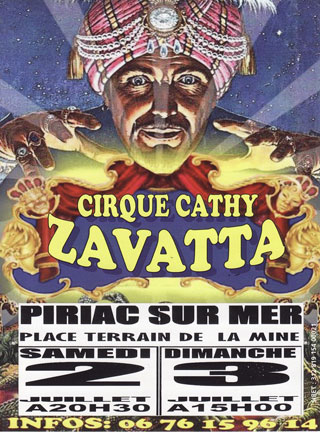 Loire-Atlantique: les flyers publicitaires 2011 du Cirque Cathy Zavatta