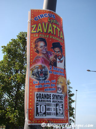 Nord: le Cirque Lydia Zavatta à Grande Synthe du 10 au 15 août 2011
