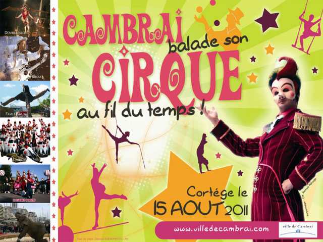 Nord: cortège carnavalesque du 15 août sur le thème du cirque à Cambrai