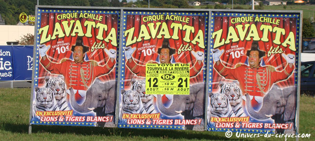 Seine-Maritime: le Cirque Achille Zavatta Fils à Tourville-La-Rivière du 12 au 21 août 2011