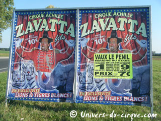 Seine-et-Marne: le Cirque Achille Zavatta Fils à Vaux-le-Penil du 01 au 09 octobre 2011