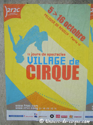 Paris: retour du Village de Cirque sur la Pelouse de Reuilly du 05 au 16 octobre 2011