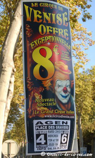 Lot-et-Garonne: le Cirque de Venise à Agen du 04 au 06 octobre 2011