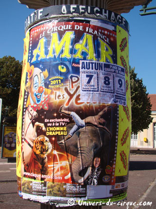 Saône-et-Loire: la Semaine du Cirque d'Autun accueille le Cirque Amar