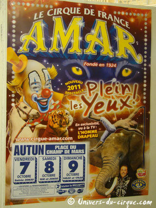 Saône-et-Loire: la Semaine du Cirque d'Autun accueille le Cirque Amar