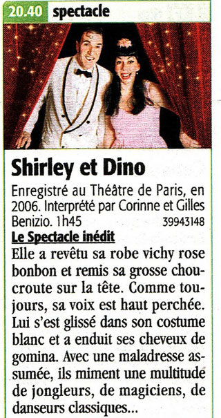 Télévision: Shirley et Dino sur France 4 le 11 octobre 2011