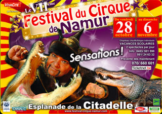 Belgique: les dates du 7 Festival du Cirque de Namur