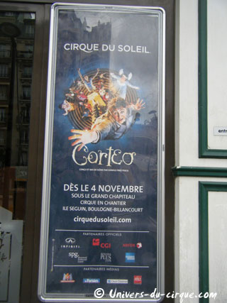 Paris: campagne d'affichage du Cirque du Soleil dans la capitale