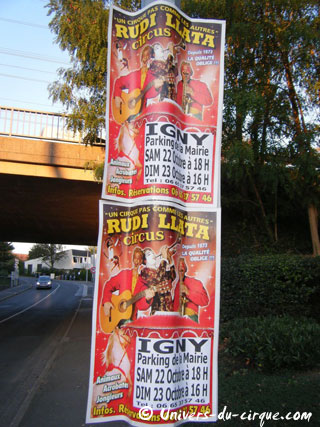 Essonne: le Rudi Llata Circus à Igny les 22 et 23 octobre 2011