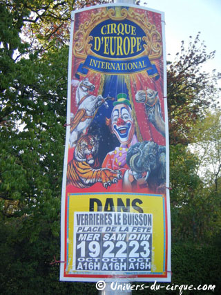 Essonne: l'International Cirque d'Europe à Verrières-le-Buisson du 19 au 23 octobre 2011