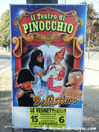 Yvelines: Il Teatro di Pinocchio poursuit son séjour au Vésinet jusqu'au 06 novembre prochain
