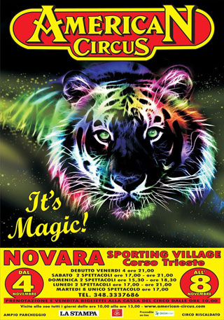 Italie: début de la nouvelle tournée de l'American Circus Togni le 04 novembre prochain