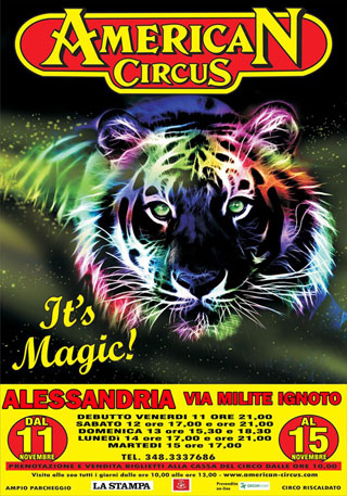 Italie: début de la nouvelle tournée de l'American Circus Togni le 04 novembre prochain