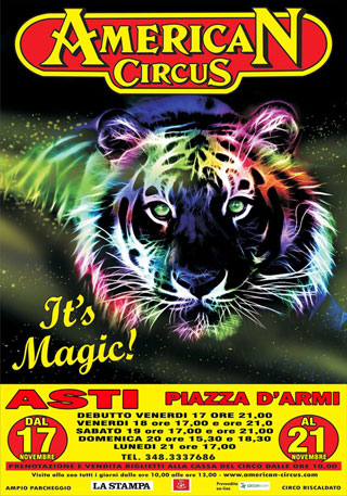 Italie: début de la nouvelle tournée de l'American Circus Togni le 04 novembre prochain