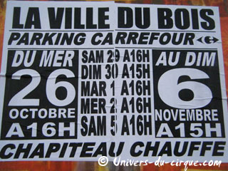 Essonne: l'International Cirque d'Europe à La-Ville-du-Bois du 26 octobre au 06 novembre