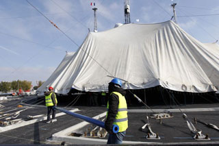 Hauts-de- Seine: le Cirque du Soleil hisse son chapiteau à Boulogne-Billancourt