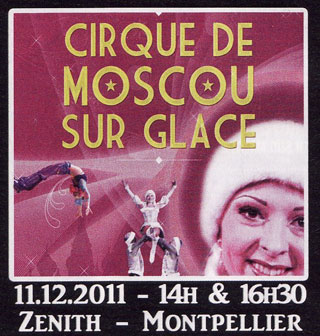 Hérault: le Cirque de Moscou sur glace à Montpellier le 11 décembre 2011