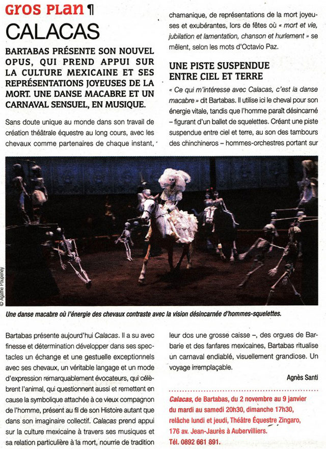 Seine-Saint-Denis: gros plan sur le Thétre Equestre Zingaro dans le mensuel La Terrasse