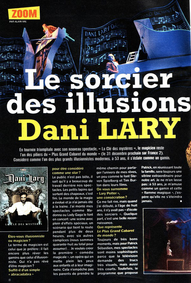 Zoom sur Dani Lary dans Télé Magazine