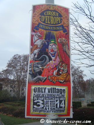 Val-de-Marne: l'International Cirque d'Europe à Orly-Village du 03 au 14 décembre 2011