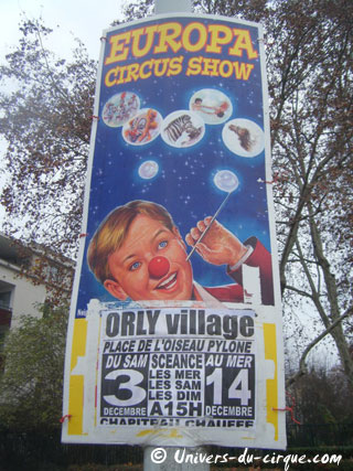 Val-de-Marne: l'International Cirque d'Europe à Orly-Village du 03 au 14 décembre 2011