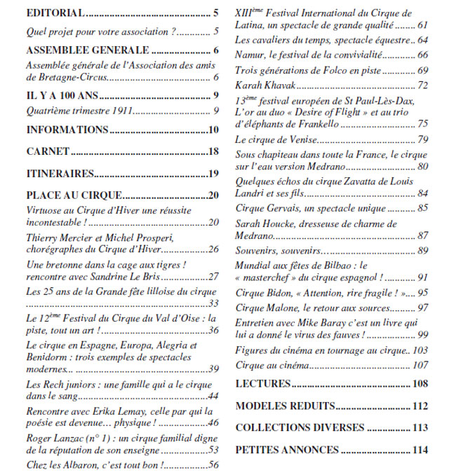 Parution du n 157 de Bretagne Circus