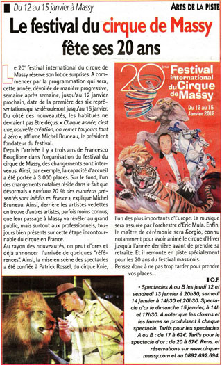 Essonne: le 20 Festival International du Cirque de Massy à l'honneur dans Le Républicain