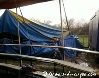 Gironde: la tempête Joachim détruit le Prosper Circus