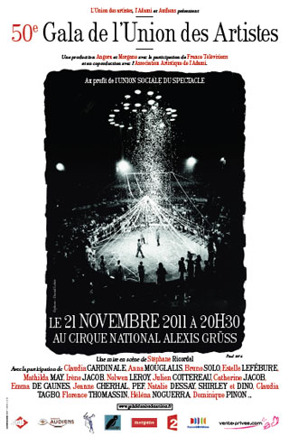 Le 50 Gala de l'Union des Artistes sur France 2 le 22 décembre 2011